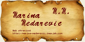 Marina Medarević vizit kartica